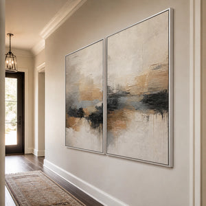 Horizon Echo Duet in a refined entry hall with silver frame
