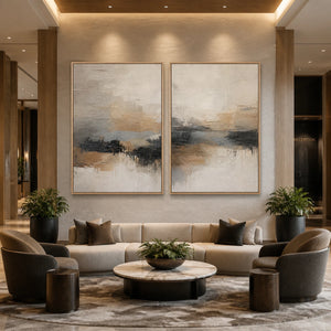 Horizon Echo Duet in a refined hotel interior with wood frame