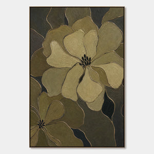 Olive Blossom Shadow hand-painted artwork