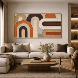 Modern Arches Horizon in a refined living room with gold frame