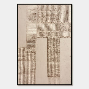 TERRA ALBA: Textured Wabi Sabi Minimalist Abstract Painting
