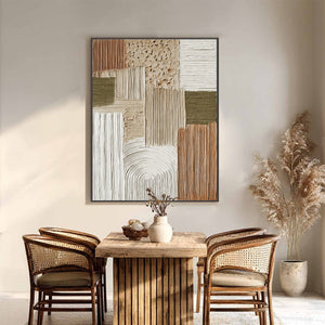 TERRA FIRMA: Heavily Textured Wabi Sabi Abstract Wall Art in Earth Tones