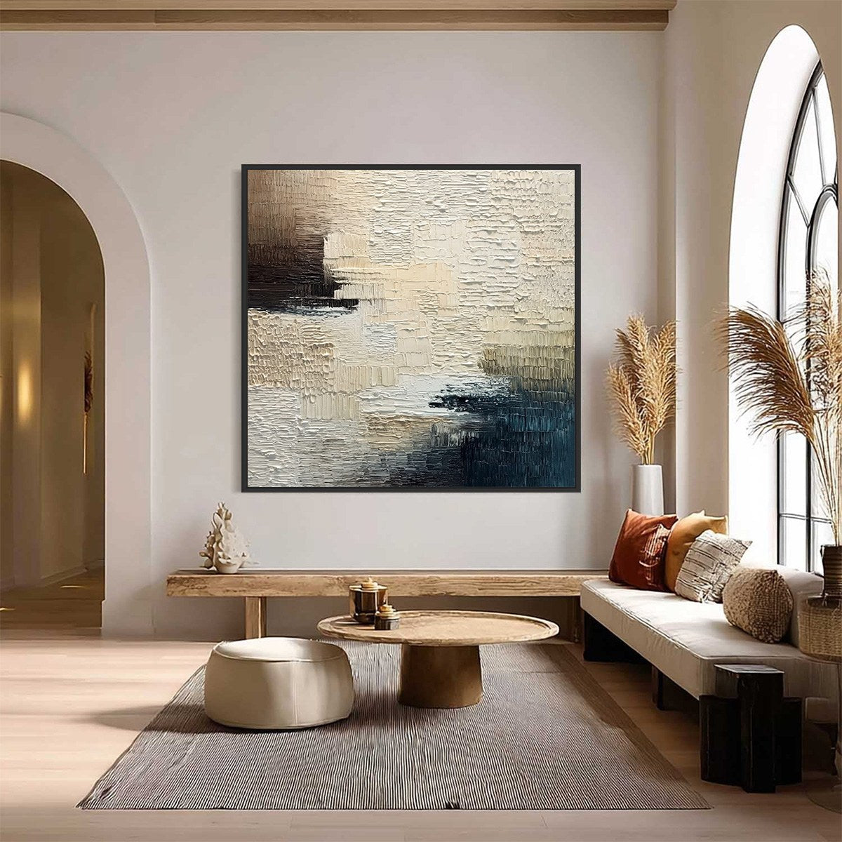 TERRA FIRMA: Textured Neutral Abstract Impasto Painting