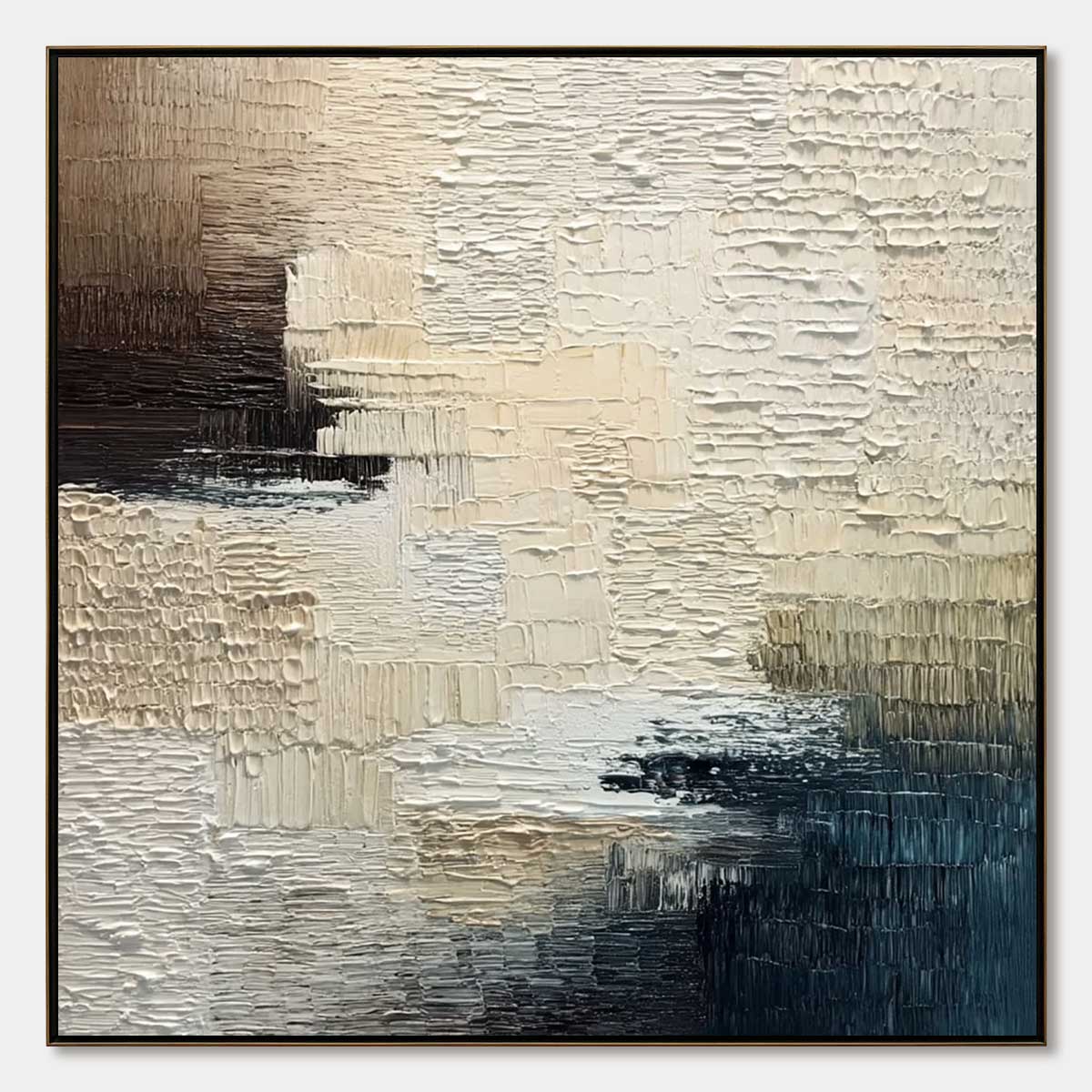 TERRA FIRMA: Textured Neutral Abstract Impasto Painting