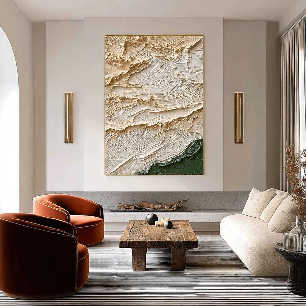 TERRA FIRMA: Textured Wabi Sabi Abstract Oil Painting Wall Art
