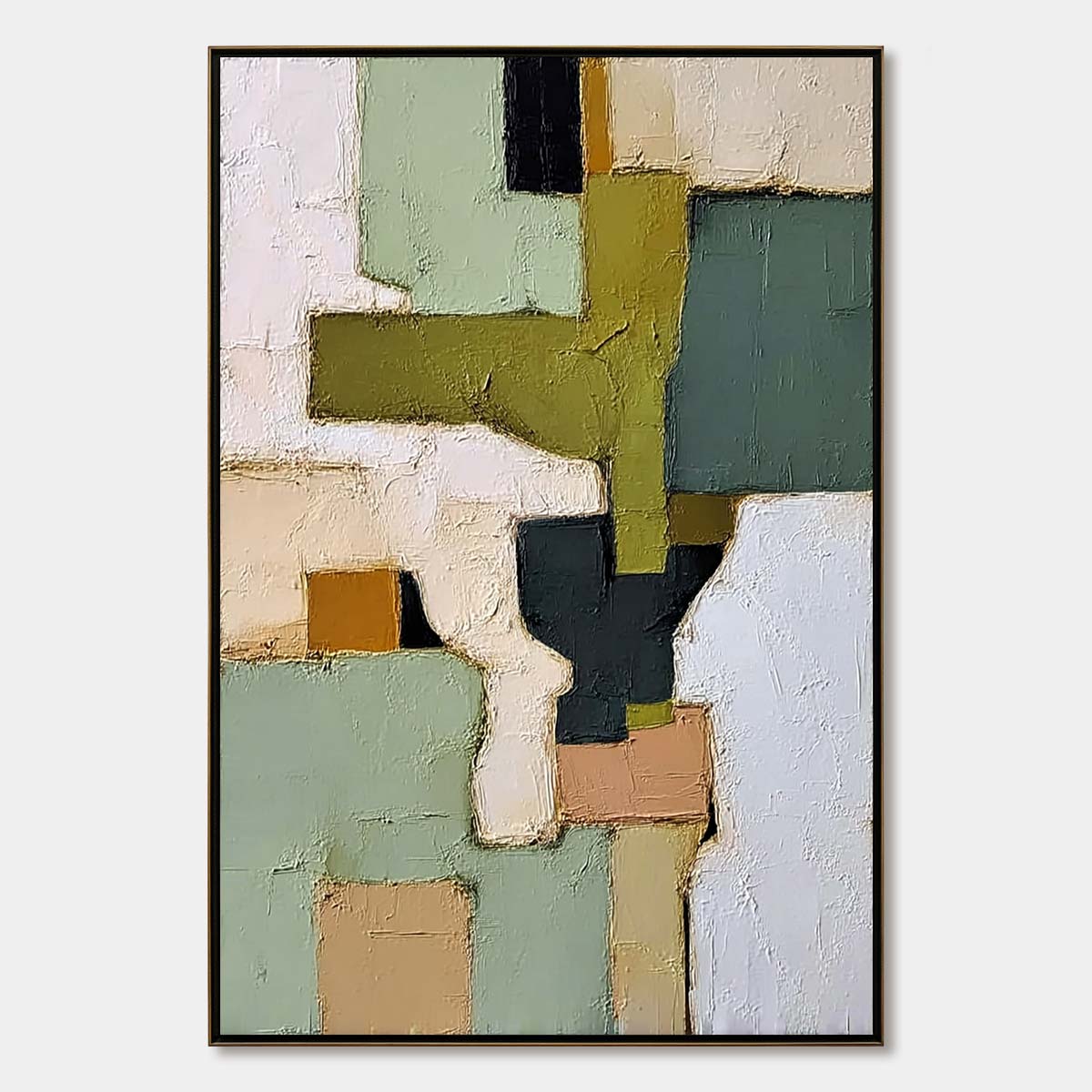 TERRA FIRMA: Textured Wabi Sabi Abstract Oil Painting