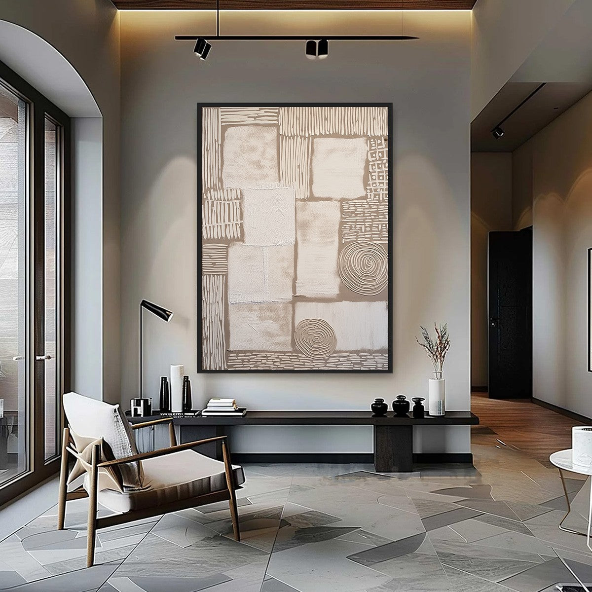 TERRA FIRMA: Textured Wabi-Sabi Abstract Painting for Modern Interiors