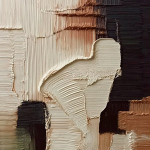 TERRA FIRMA: Vertical Wabi Sabi Textured Abstract Wall Art