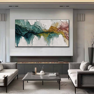 TERRA FLOW: Textured Abstract Landscape Impasto Oil Painting