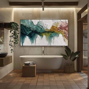 TERRA FLOW: Textured Abstract Landscape Impasto Oil Painting