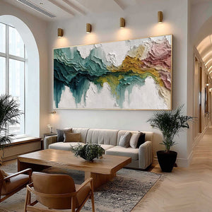 TERRA FLOW: Textured Abstract Landscape Impasto Oil Painting