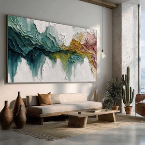TERRA FLOW: Textured Abstract Landscape Impasto Oil Painting
