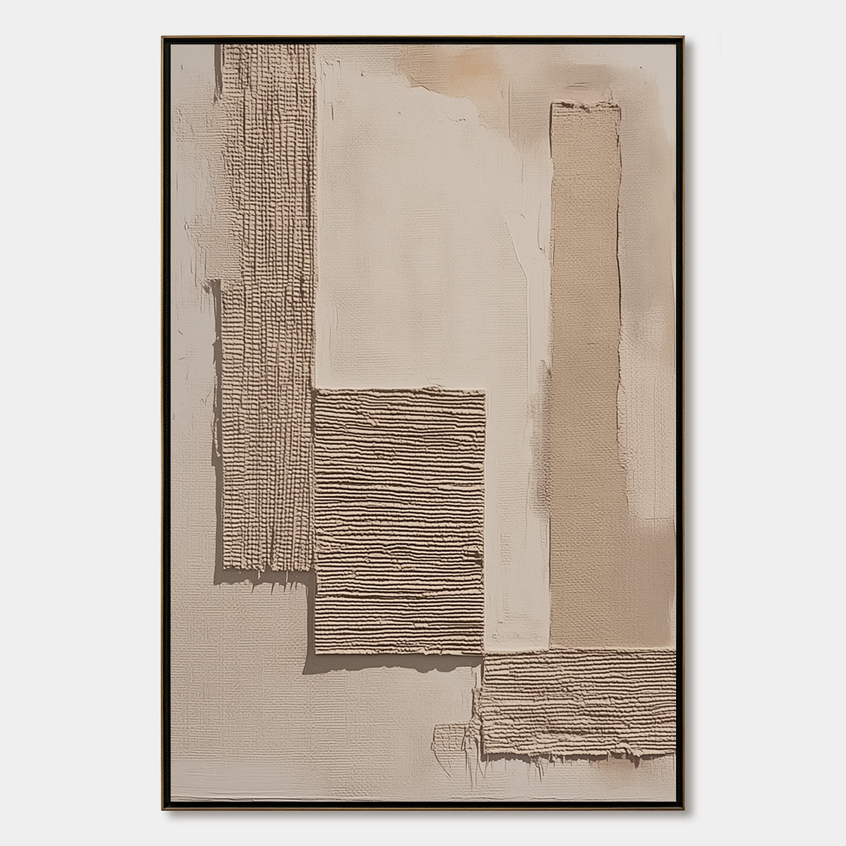 TERRA FORMA: Minimalist Textured Beige and White Abstract Painting