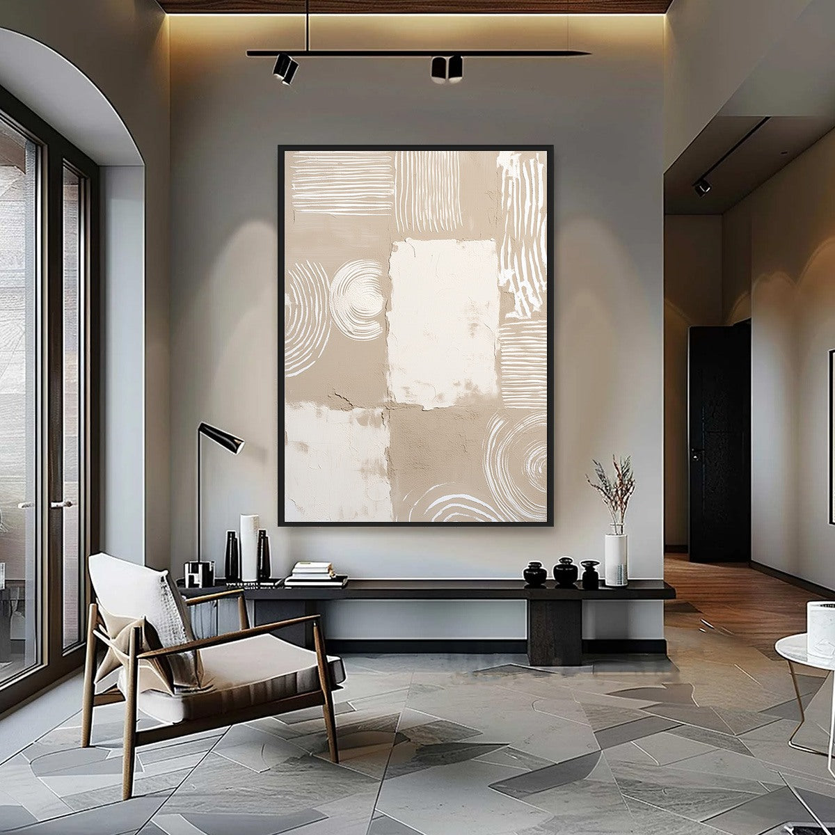 TERRA FORMA: Textured Minimalist Abstract Painting in Neutral Tones