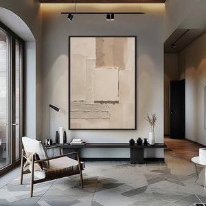 TERRA FORMA: Textured Wabi Sabi Abstract Beige Wall Art