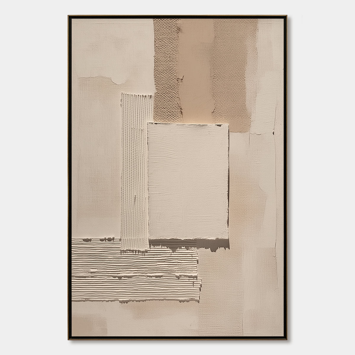 TERRA FORMA: Textured Wabi Sabi Abstract Beige Wall Art