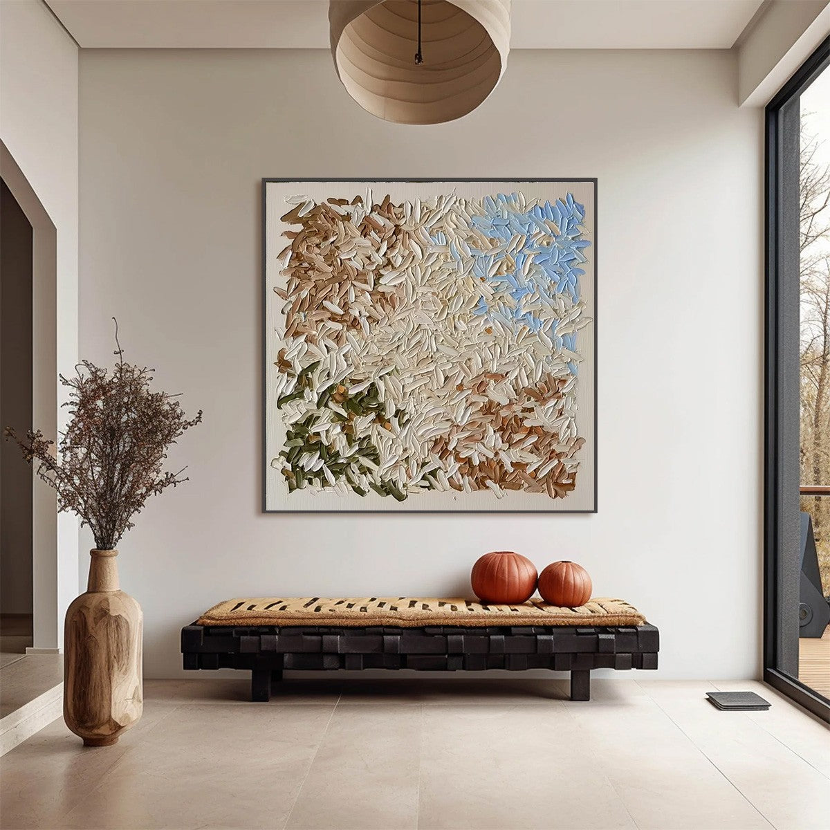 TERRA MOSAIC: Textured Earth Tone Abstract Impasto Painting