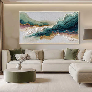 TERRA RHYTHM: Heavily Textured Abstract Landscape Painting