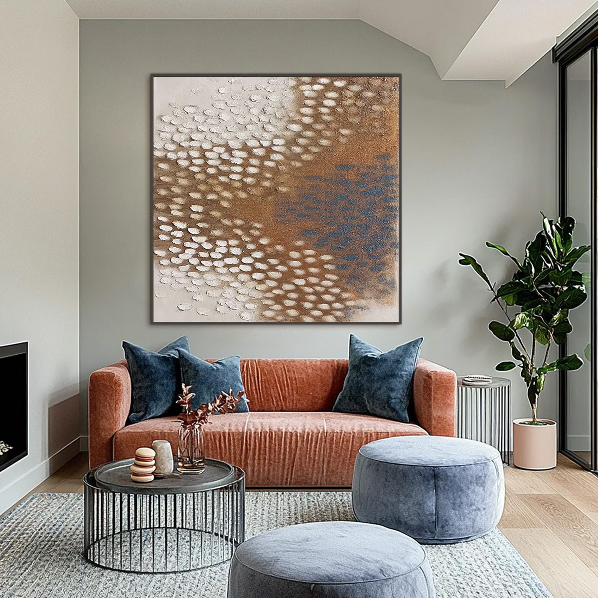 TERRA RHYTHM: Heavily Textured Wabi Sabi Abstract Painting