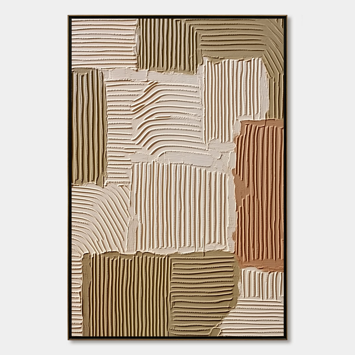 TERRA RHYTHMS: Textured Wabi Sabi Abstract Painting in Earth Tones