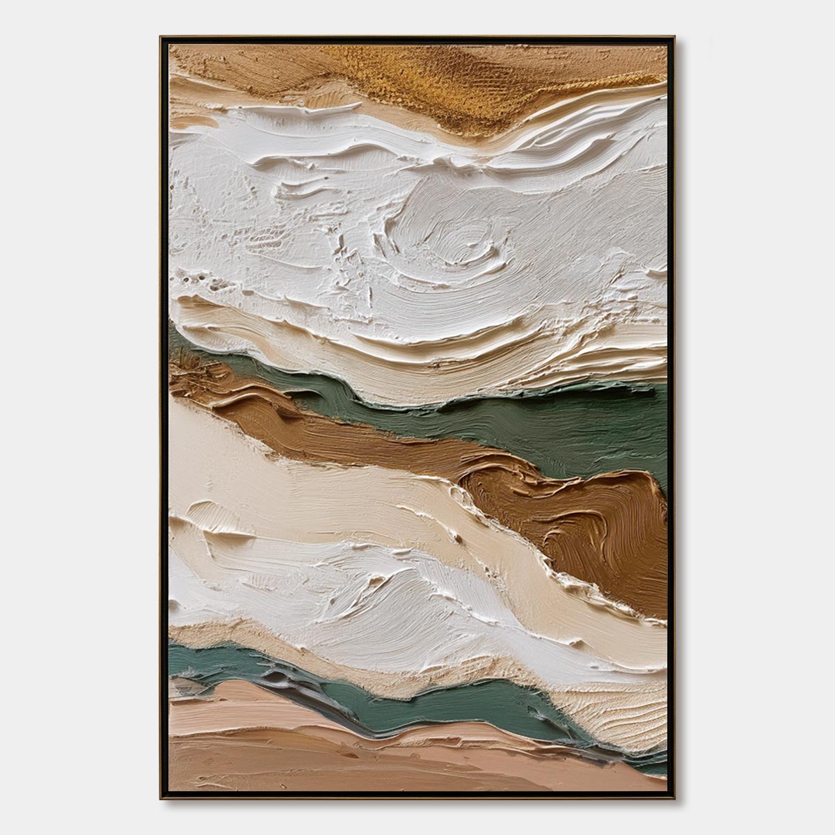 TERRA VEINS: Textured Wabi Sabi Abstract Earth Landscape Painting