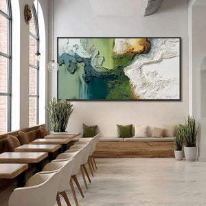 TERRA VERDE: Textured Abstract Earth Tone Landscape Painting