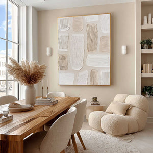 TERRAFORMS: Textured Wabi Sabi Abstract Painting in Neutral Tones