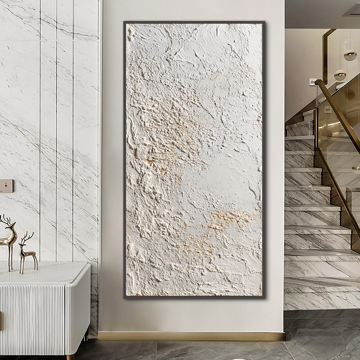 TERRA ALBA: Textured Wabi Sabi Minimalist Abstract Painting