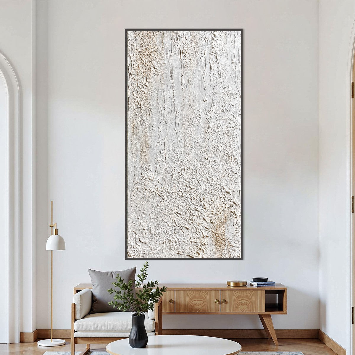 TERRA ALBA: Textured Wabi Sabi Minimalist Abstract Painting