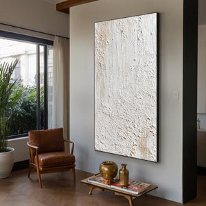 TERRA ALBA: Textured Wabi Sabi Minimalist Abstract Painting