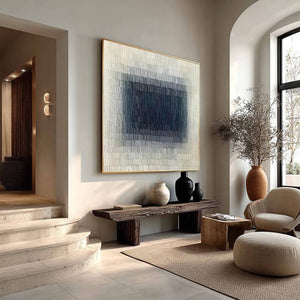 TEXTURED DEPTHS: Minimalist Textured Abstract Painting