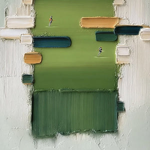 THE ARENA: Textured Abstract Sports Painting with a Minimalist Feel