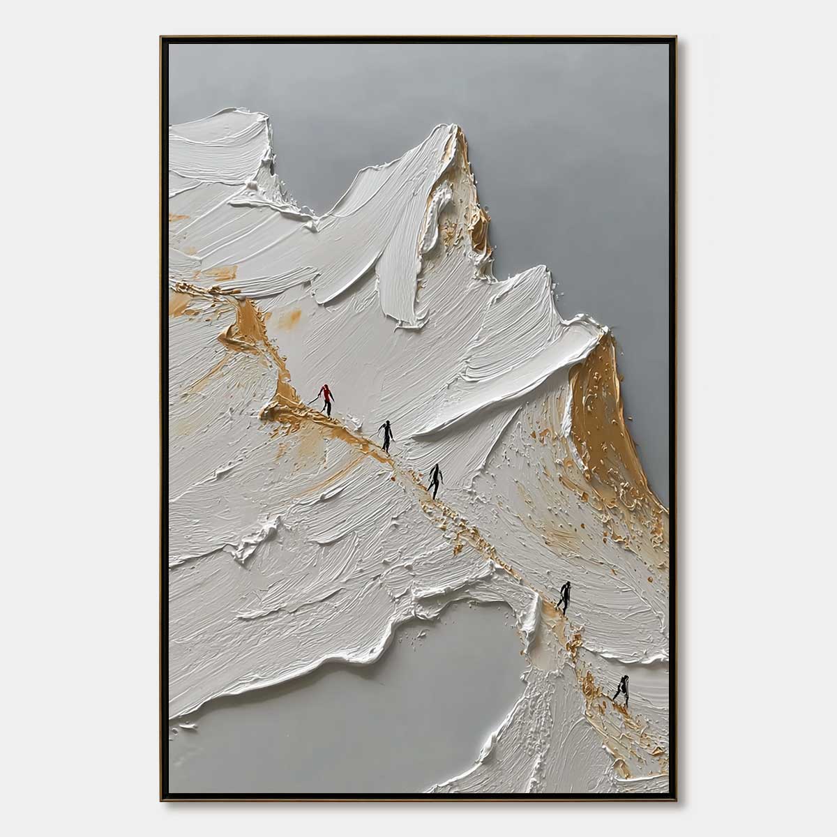 THE ASCENT: Textured Abstract Mountain Impasto Oil Painting