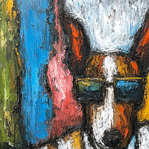 THE BOSS: Colorful Impasto Dog Portrait Painting