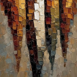 THE FOUR JOURNEYMEN: Abstract Figurative Impasto Palette Knife Painting