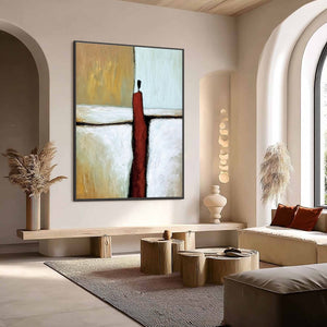 THE PATH: Textured Abstract Figurative Painting for Modern Decor