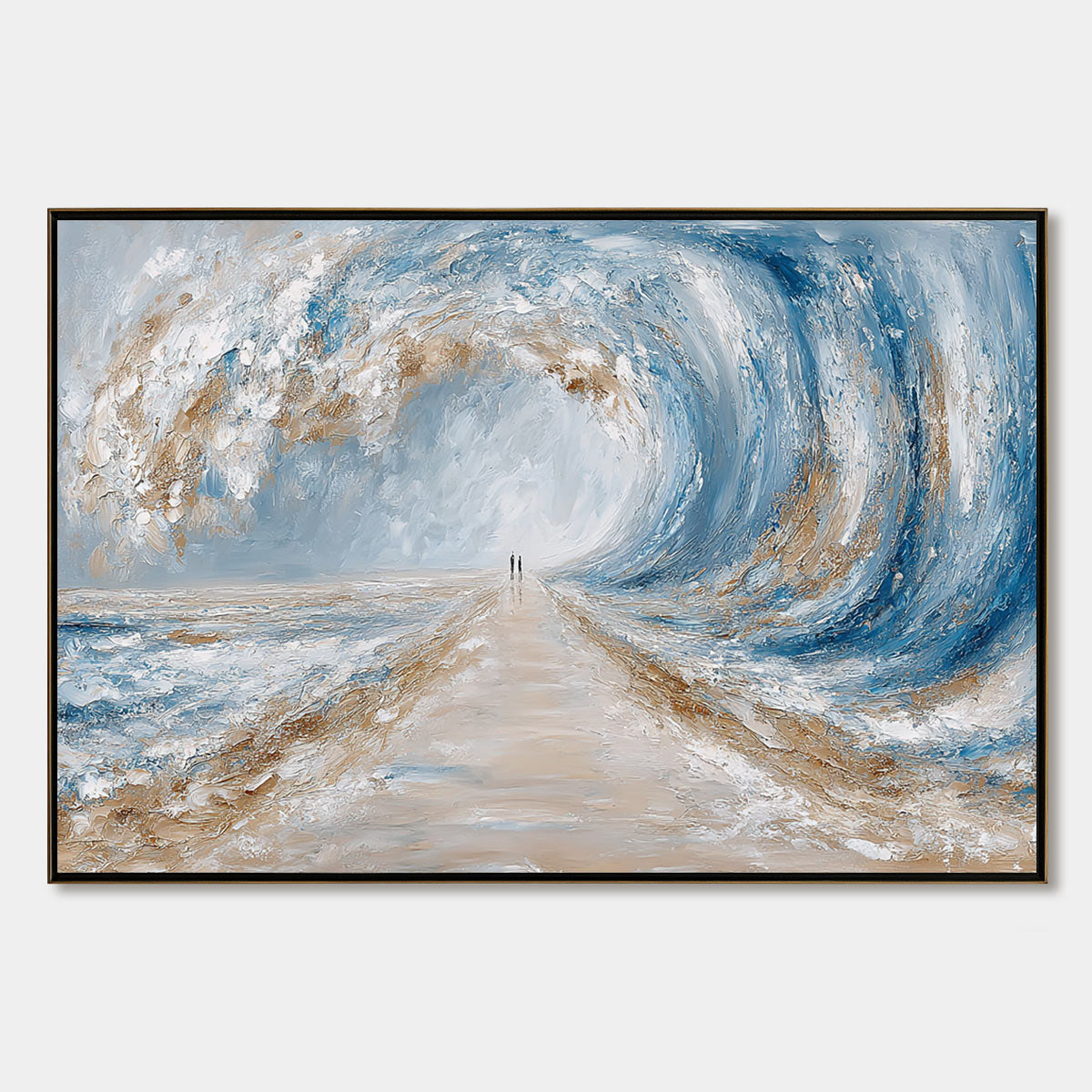 THE PATH WITHIN THE TIDE: Large Textured Abstract Seascape Painting