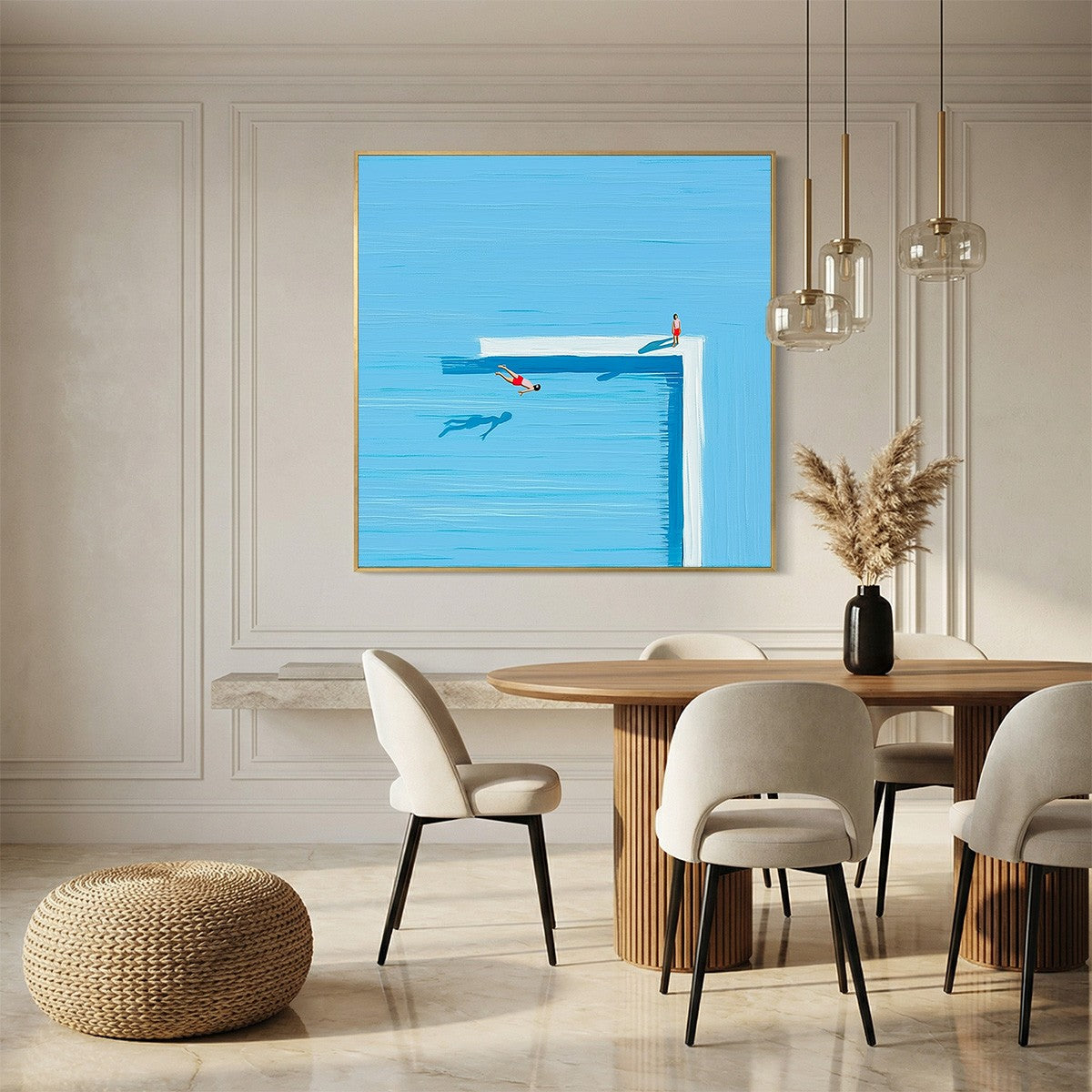 THE PLUNGE: Minimalist Modern Art of a Summer Pool Scene