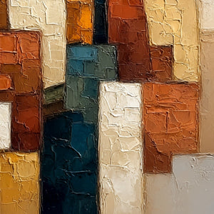 THE TRIAD: Textured Geometric Figurative Portrait Painting