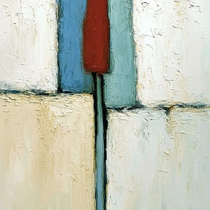 THE VISITOR: Textured Abstract Figurative Painting for Modern Decor