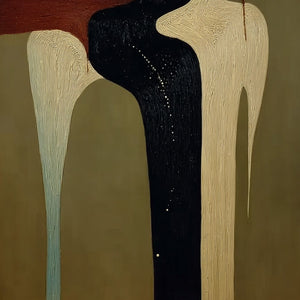 THE VOYAGER'S STEED: Textured Abstract Unicorn Painting for Modern Decor