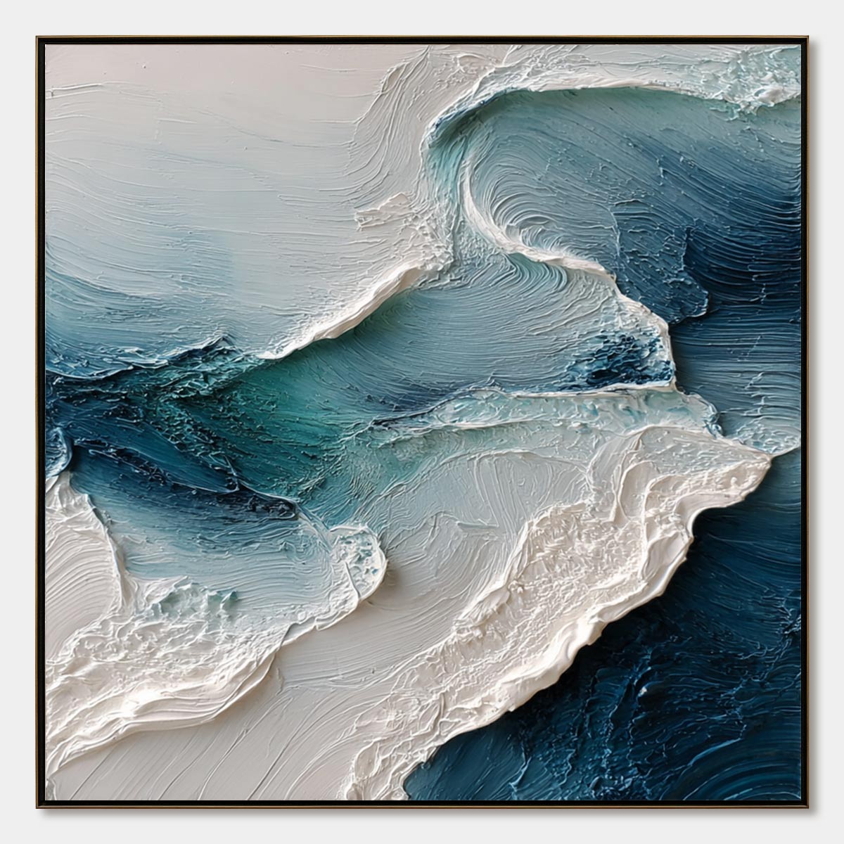 TIDAL RHYTHM: Wabi Sabi Textured Abstract Ocean Wave Painting