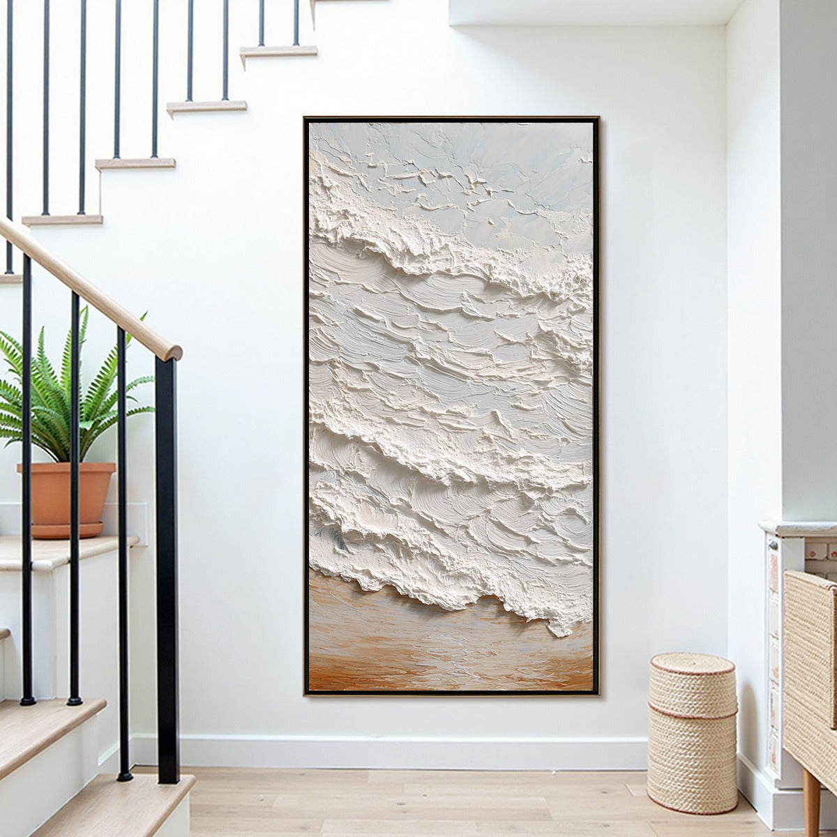 TIDAL CREST: Heavy Texture Impasto Ocean Wave Painting