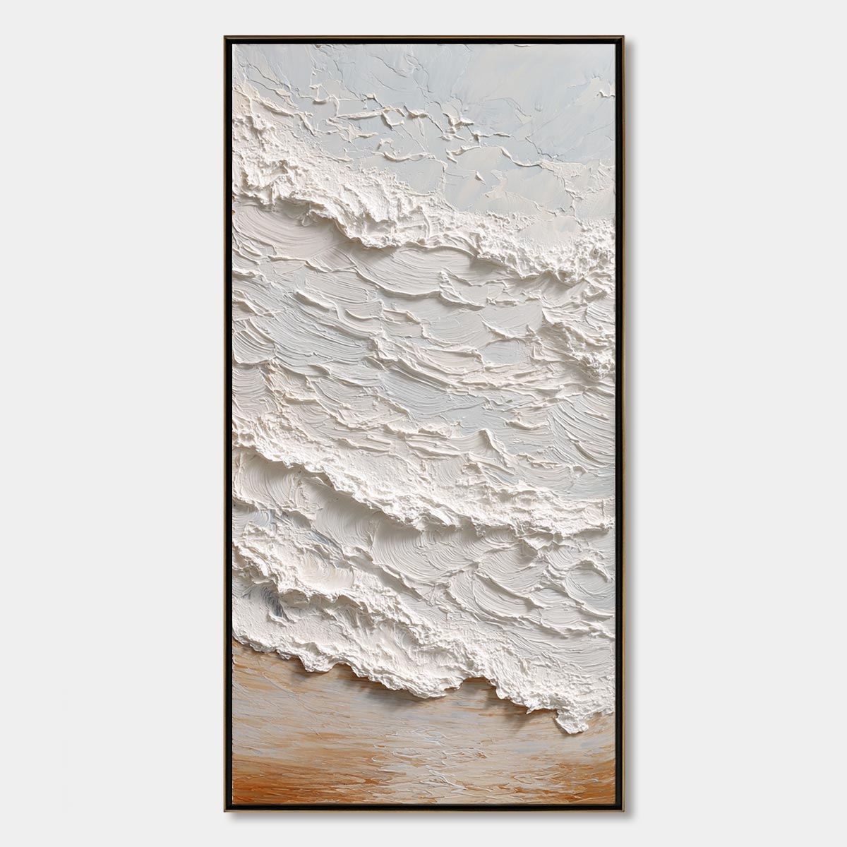 TIDAL CREST: Heavy Texture Impasto Ocean Wave Painting