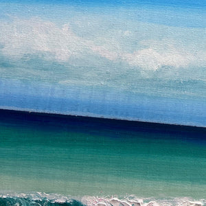 TURQUOISE DREAM PANORAMIC: Beach Painting, Panoramic Wall Art, Coastal Decor