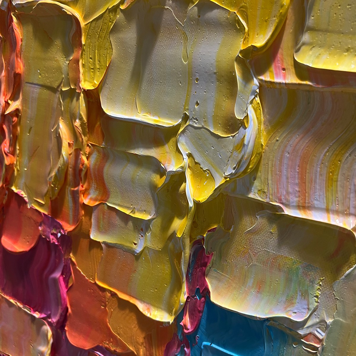 CHROMATIC FLOW: Textured Impasto Abstract Oil Painting