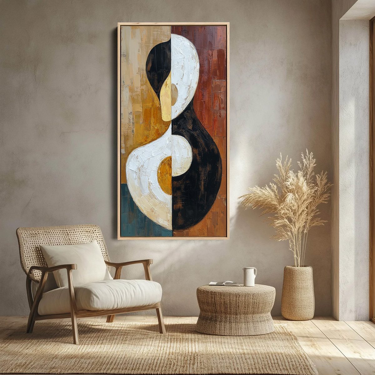 UNITY: Large Textured Abstract Figurative Wall Art