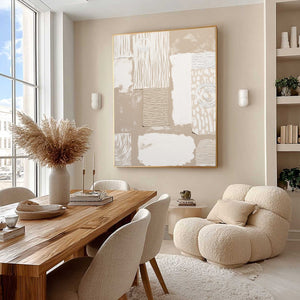URBAN ARTIFACTS: Large Textured Minimalist Abstract Painting