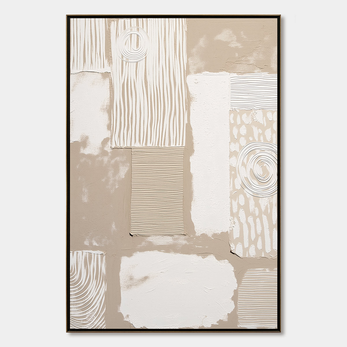 URBAN ARTIFACTS: Large Textured Minimalist Abstract Painting