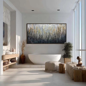 URBAN CASCADE: Large Textured Abstract Palette Knife Painting